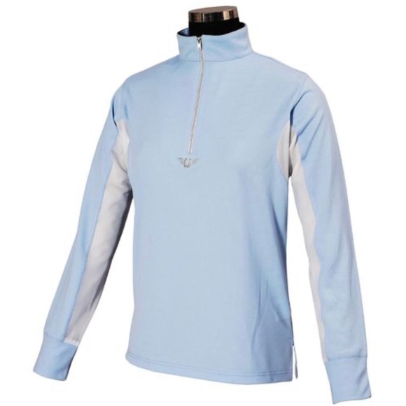 TuffRider Kid's Ventilated Technical Long Sleeve Sport Shirt with Mesh - Picture 1 of 6